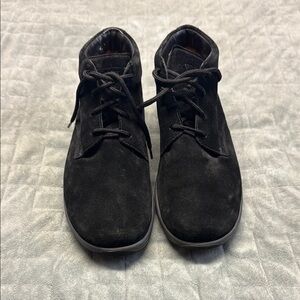 Ganter ACTIV Suede Nubuck Tie Booties, Shoes, Black, Size 5.5 UK or 7.5 US